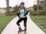 How to Stop on Rollerblades with a Turn Stop