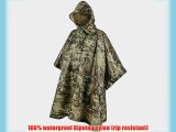 Helikon Hooded Waterproof Ripstop Poncho Festival Camping Hiking Basha MTP Camo