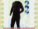 Ultrasport Men's Thermal Underwear Set with Quick-Dry Function - Black Small