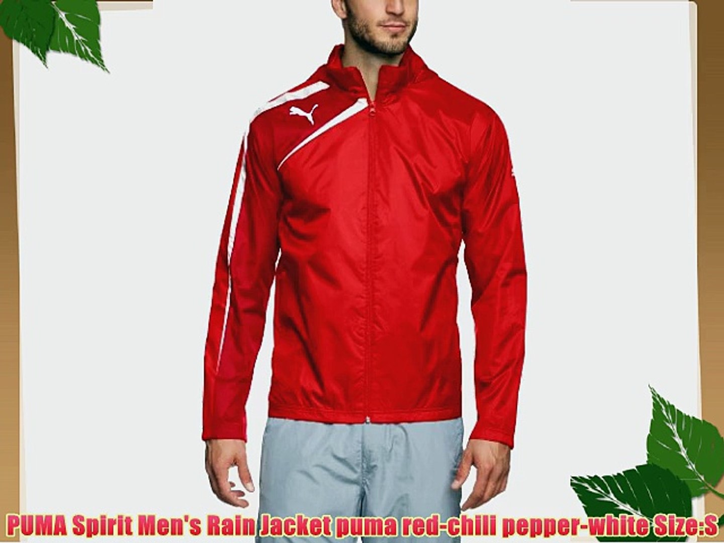 PUMA Spirit Men's Rain Jacket puma red-chili pepper-white Size:S - video  Dailymotion