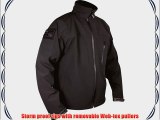 Web-Tex Tactical Soft Shell Jacket - Waterproof Shoftshell Material - Black - Large