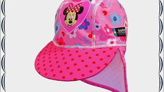 Swimpy Girl's Minnie Mouse UV Flap Hat - Pink 2-4 Years