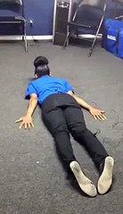 Female security officer officer getting tased