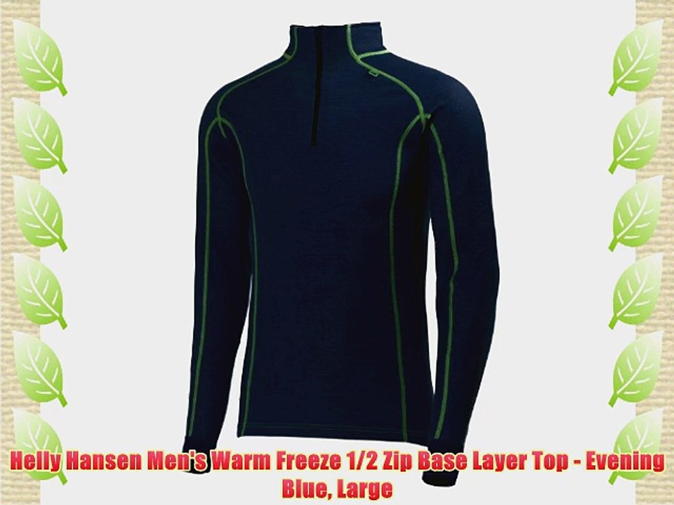 Helly Hansen Men's Warm Freeze 1/2 Zip Base Layer Top - Evening Blue Large