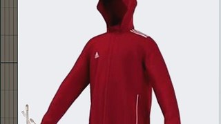 adidas Core 11 Junior Rain Jacket red/white Size:152