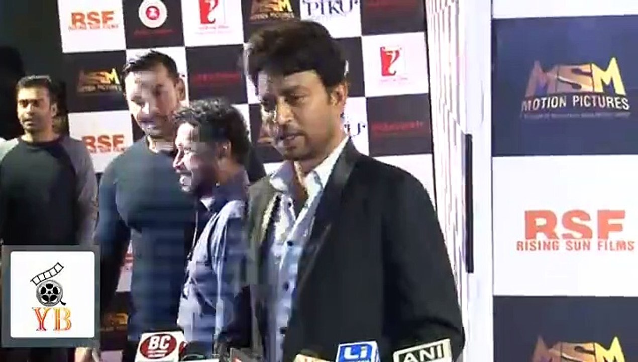 Irrfan Khan Avoids John Abraham @ Piku Success Bash