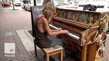 Homeless Florida man is playing piano on the streets, and he's a total natural