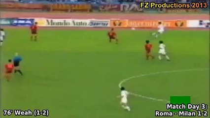 Weah Great Goal Roma vs Milan 1-2 (95/96)