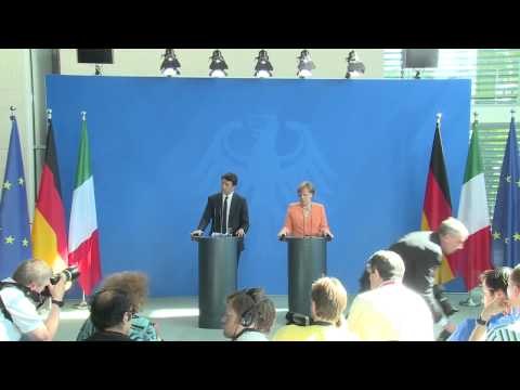 Berlino - Conferenza stampa Renzi-Merhel (01.07.15)