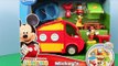 Mickey Mouse Camper RV Van Barbie Hamburger FIRE! Mickey saves Pluto puppy by DisneyCarToys