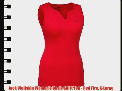 Jack Wolfskin Women's Basic Shirt Top - Red Fire X-Large