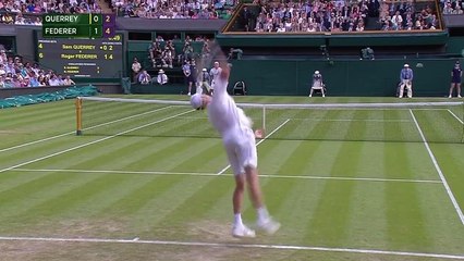 Genius at work on Centre Court, an outrageous trick shot from Roger Federer