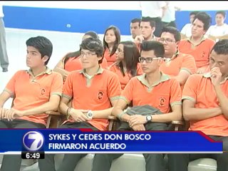 Alumnos de Cedes Don Bosco podrán hacer práctica profesional en Sykes