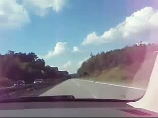 Driving on the German Autobahn at 250kmh