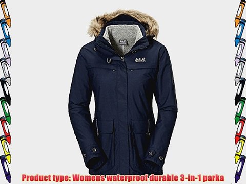 Jack Wolfskin Women's Corner Brook 3 in 1 Parka - Night Blue Large