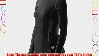 Skins S400 Thermal Long Sleeve Women's Compression Top - Black/Graphite/White S