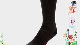 Teko Organic Merino Wool Blend Light Hiking/Running Socks - Black/Grey Large