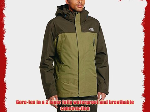 The North Face Men's Primavera II Tri Climate Jacket - Burnt Olive Green/Black Ink Green Large