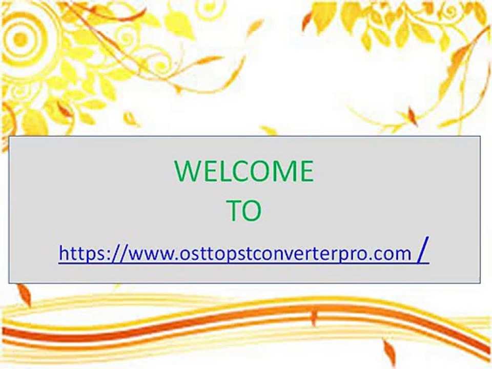 Ost Pst File And Convert Ost to Pst File