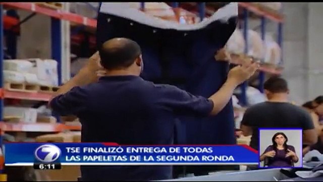 TSE finalizó entrega de papeletas para segunda ronda