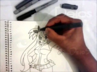 How To Draw & HOW TO DRAW OF LUCY FAIRY TAIL PRETTY GIRL A PULSO Xdb