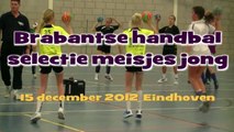 Brabantse Handbal Meisjes Jong Selectie training 15 december 2012 (warming up oefening)
