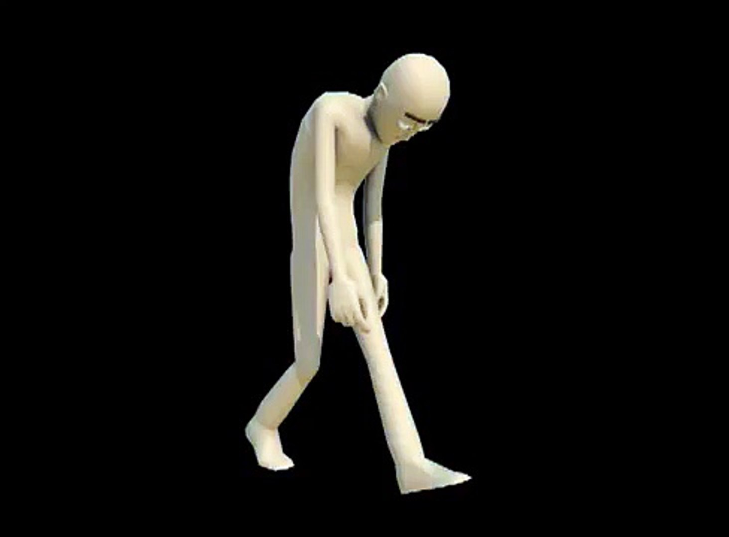 ⁣Sad Walk 3D Character Animation