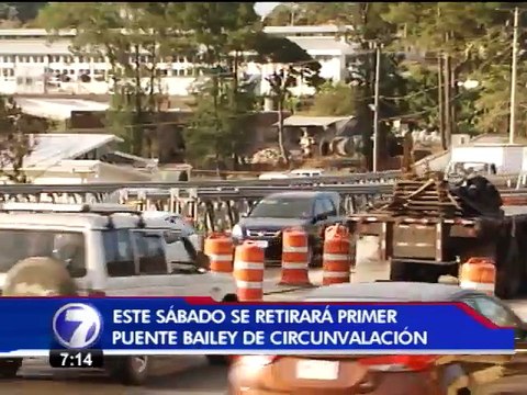 Este fin de semana se cerrará un carril en Circunvalación para remover puente bailey