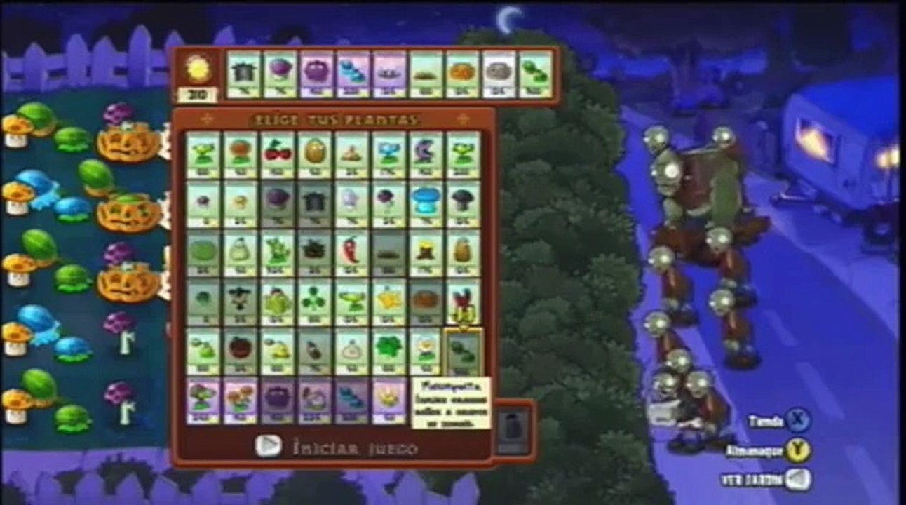 Plants vs Zombies - Survival Mode - Night (Hard) [Xbox 360 Version]