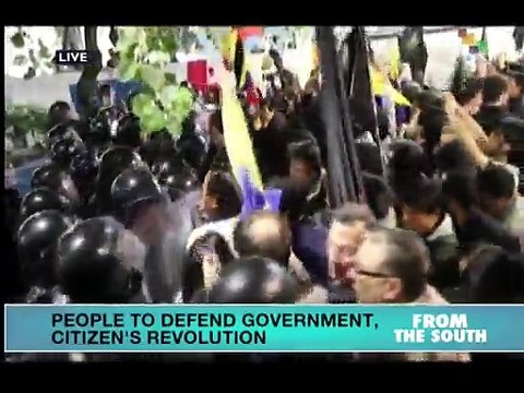 Ecuador: Gov't Supporters Rallying Against Coup Attempt