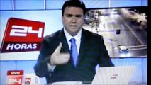 Chile Earthquake Shakes News Station As News Reporters On Air 6.5 Magnitude 4 /17/2012