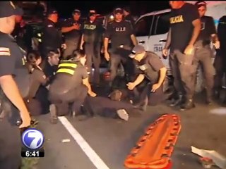 Una pareja y cinco policías heridos tras aparatoso choque en Guácimo