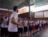 Así sorprendió el NBA Greivis Vásquez a jóvenes de Guatire