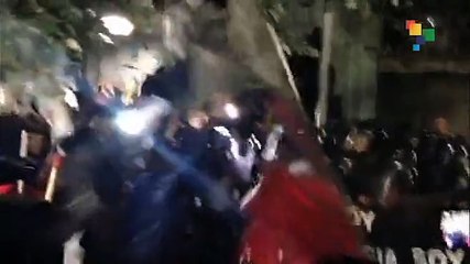 Opposition Protesters Charge Police in Ecuador