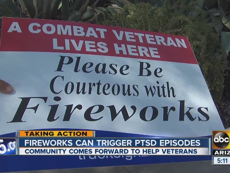 Fireworks can trigger PTSD episodes