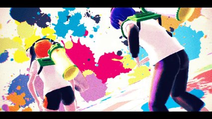 {MMD} Ink Girl vs Ink Boy {Splatoon War Childish War}
