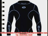 Optimum Thinskin Pro Long Sleeve Mens Compression Base Layer Top - Black/Blue Small