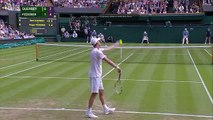 Roger Federer tweener lob against Querrey at Wimbledon 2015