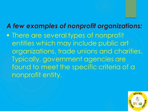 Fundamental Facts About The Relief India Trust And Typical Nonprofit Organizations