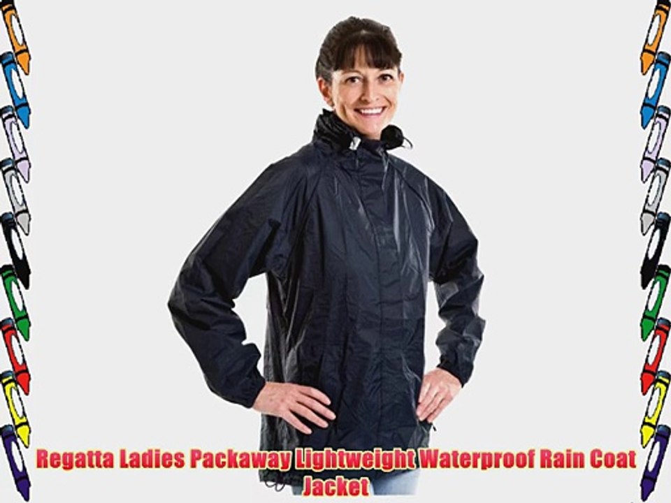 Regatta Ladies Packaway Lightweight Waterproof Rain Coat Jacket