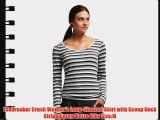 Icebreaker Crush Women's Long-Sleeved Shirt with Scoop Neck Striped grey Metro Hthr Size:M