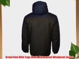 Men's Branded Waterproof Windproof Walking Hiking Ski Outdoor Hooded Coat Jacket Large Khaki