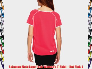 Salomon Moto Logo Tech Women's T-Shirt  - Hot Pink L