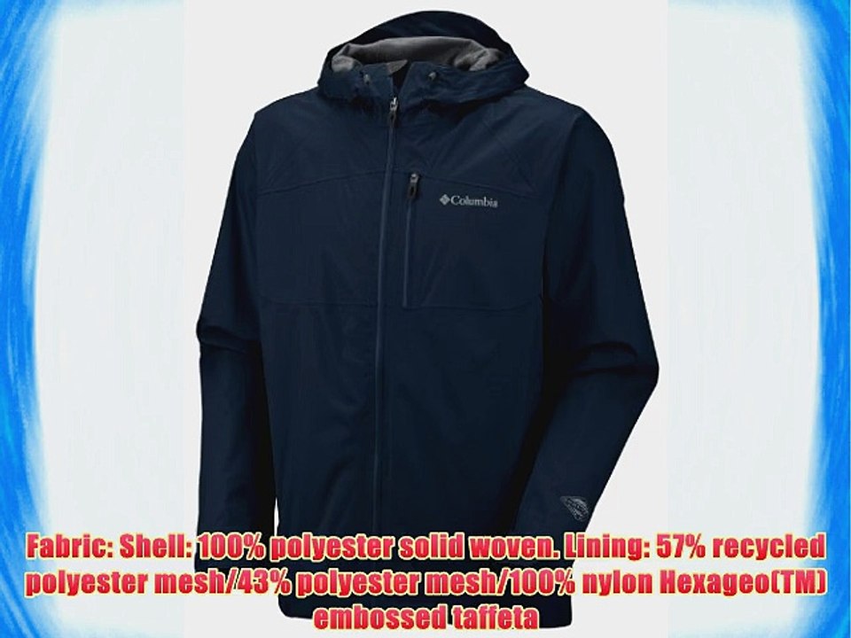 Columbia Men's Hail Tech Omni-Tech Jacket - Columbia Navy Small