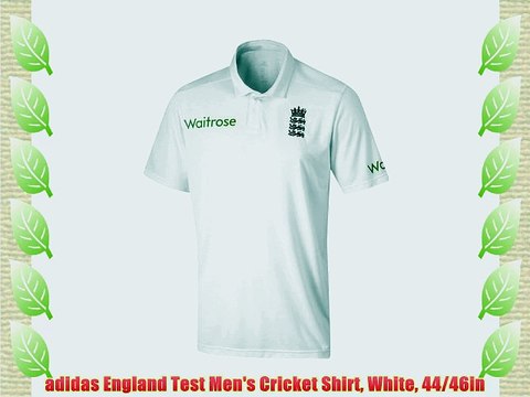 adidas England Test Men's Cricket Shirt White 44/46in