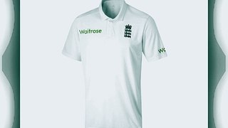 adidas England Test Junior Cricket Shirt White Age 9-10
