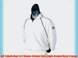 GM Teknik Nsm 3/4 Sleeve Cricket Shirt Light Cream/Navy X-Large
