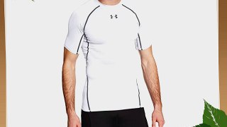 Under Armour Men's HG Short Sleeve T-Shirt - White/Graphite Medium