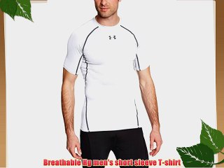 Under Armour Men's HG Short Sleeve T-Shirt - White/Graphite Medium