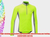 Tenn-Outdoors Men's Coolflo Long Sleeve Cycling Jersey - Hi-Viz Yellow/Grey 44-46 Inch (X-Large)